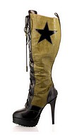 Knee high boot  with star accent
